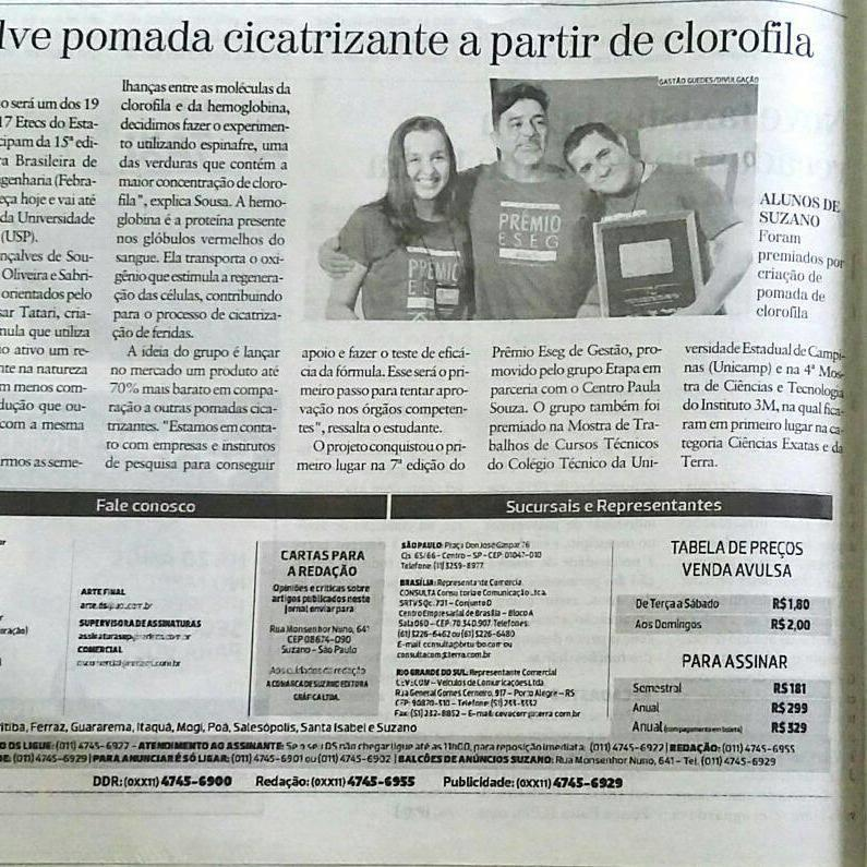 Reportagem Sobre Pomada Desenvolvida por Alunos